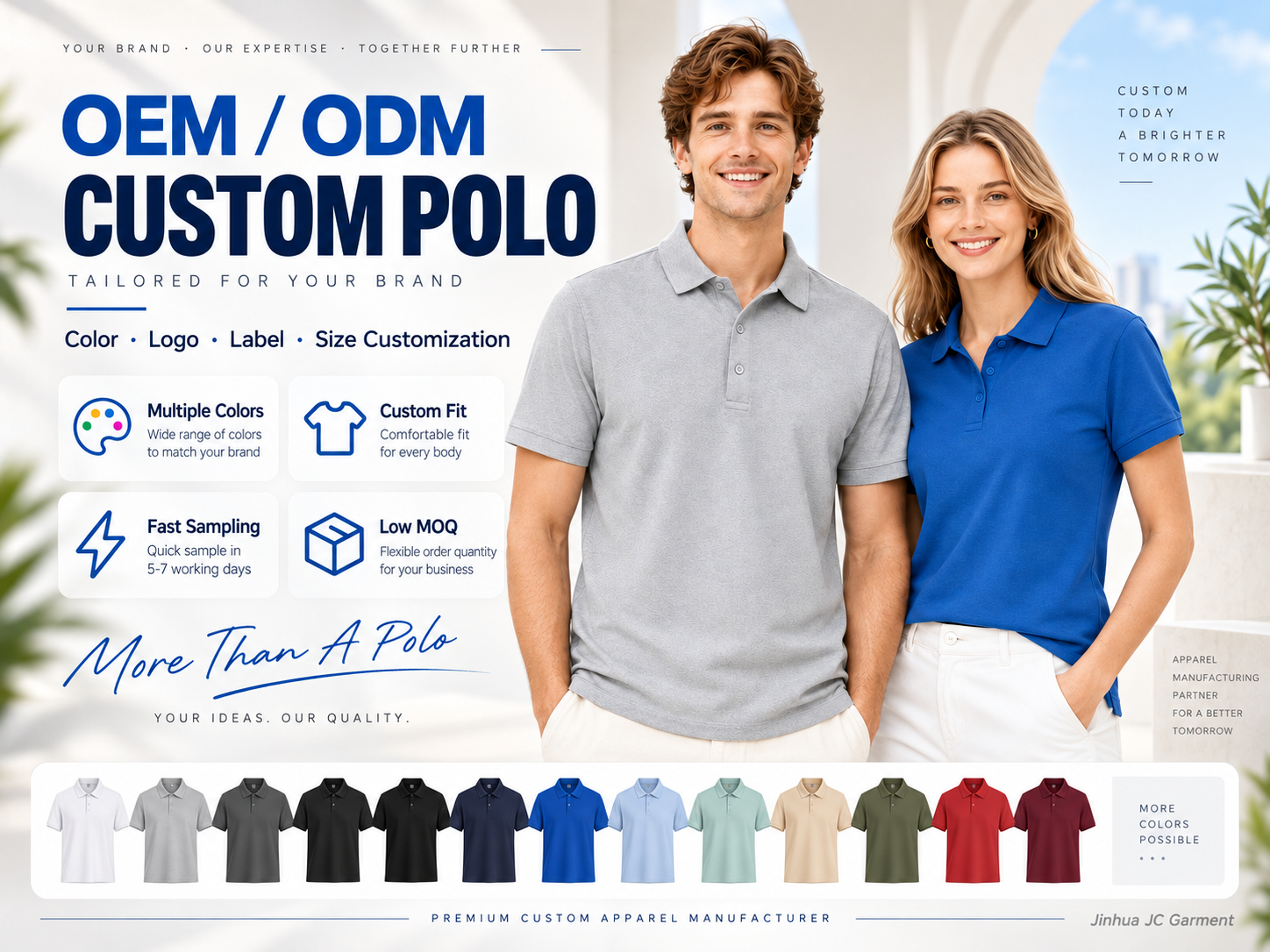 custom men women polo shirt premium 50% long staple cotton ice silk breathable